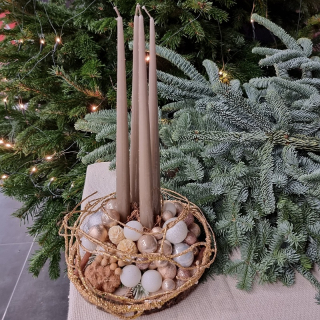 Vianočná adventná dekorácia konické sviečky 32 cm veľmi dlhé priemer 20 cm - 39